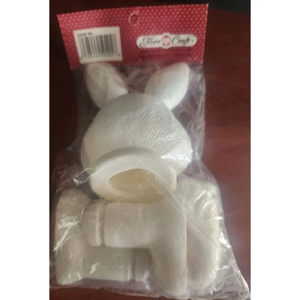 Fibre Craft White Bunny Head and Paws Crocheting Crafting Crafts 6908 NIP 5.5